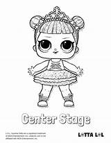 Lol Coloring Pages Glitter Surprise Center Stage Doll Dolls Lotta Series Color Unicorn Kitty Hello Birthday sketch template
