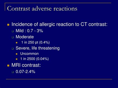 Ppt Intravenous Contrast Media Management And Prevention Of Adverse