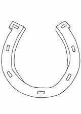 Coloring Horseshoe sketch template