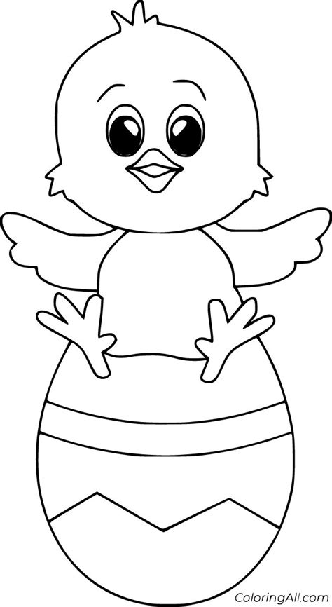 printable easter chick coloring pages  vector format easy