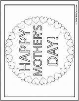 Coloring Mothers Mother Happy Pages Printable Hearts Print Mom Colouring Colorwithfuzzy Cards Crafts Circle Choose Board Grandma sketch template