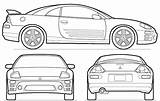 Car Mitsubishi Eclipse Blueprints Coupe 3g 2003 Drawing Coloring Blueprint Narod Pages Ru Sketch Spyder Gt Gif Clipart Cars Color sketch template