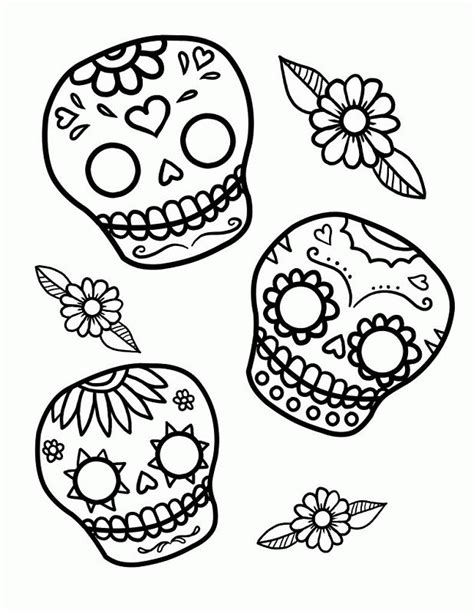 day   dead coloring page  kids coloring home