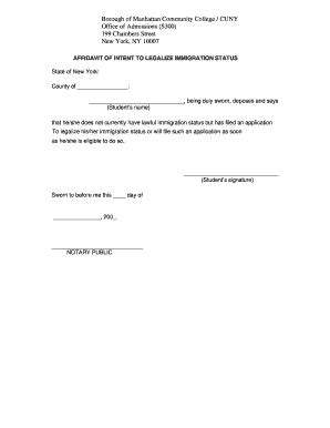 printable affidavit letter  immigration forms  templates