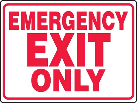 printable emergency exit  signs  printable