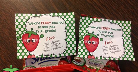 berry sweet meet  teacher treats classroom freebies school
