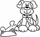 Kleurplaten Hond Kleuterdigitaal Kp Huisdieren Tekening Digi Afkomstig Honden sketch template