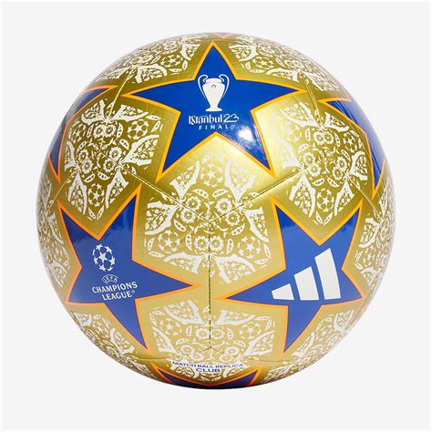 adidas  uefa champions league club ball gold metwhiteteam royal bluesolar orange