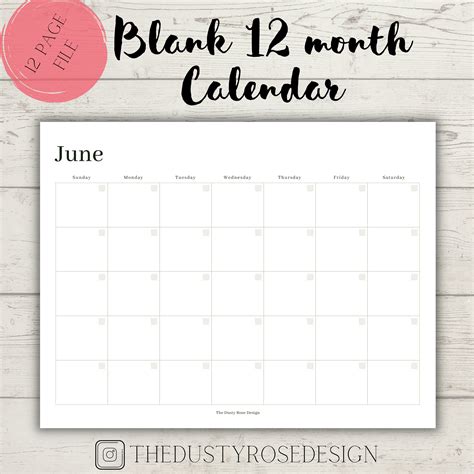 printable  month calendar   page
