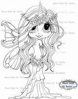 Unicorn Fairy Coloring Pages Enchanted Besties Tm Digi Magical Stamp Instant Dolls Mybestiesshop sketch template