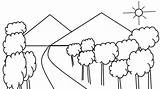 Mewarnai Pemandangan Gambar Gunung Sketsa Alam Sederhana Gampang Berwarna Lukisan Sawah Anak Contoh Indah Pohon Jalan Pedesaan Latihan Bagus Warnanya sketch template