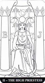 Tarot Card Color High Priestess Own Tarottotes sketch template