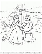 Coloring Jesus Baptism Pages Luminous Mysteries Epiphany Rosary Kids Catholic Ascension Baptist John Printable Printables Clipart Mystery St Luke Transfiguration sketch template