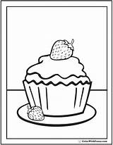 Coloring Cupcake Pages Birthday Printable Drawing Cupcakes Cake Kids Preschool Strawberry Template Print Cup Cute Clipart Pdf Easy Coffee Getdrawings sketch template