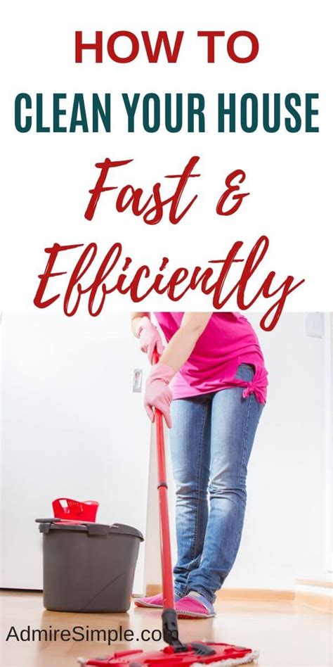 clean  house fast  efficiently