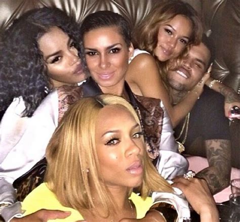 Tisha Campbell Chris Brown And Lil Mama Attend Teyana Taylor S Listening