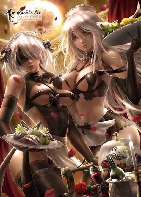 Yorha No 2 Type B And Yorha Type A No 2 Nier And 1 More Drawn By