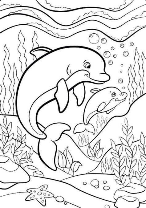 dolphin coloring pages summer coloring pages mermaid coloring cute