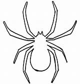 Template Spider Templates Outline Shape Pages Colouring Crafts Bold Animal sketch template