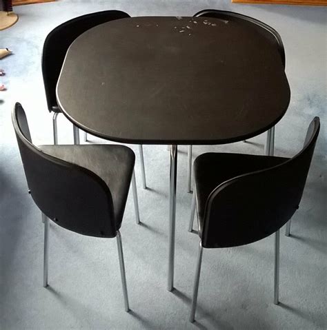 small dining table chairs space saving   black chairs ikea
