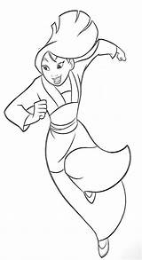 Mulan Disney Colorir sketch template