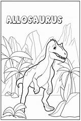 Allosaurus Pages Coloring Dinosaurus Baby Color sketch template