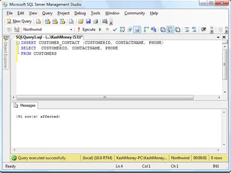 how to write insert statement in sql