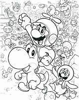 Mario Coloring Super Pages Bros Smash Printable 3d Kart Characters Bowling Brothers Sheets Getdrawings Yoshi Color Getcolorings Luigi Printables Top sketch template