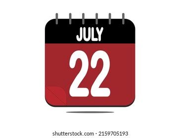 day  july  calendar design stock vector royalty