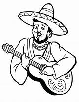 Fiesta Coloring Maracas Pages Mexican Mariachi Singing Song Printable Getcolorings Getdrawings Color sketch template