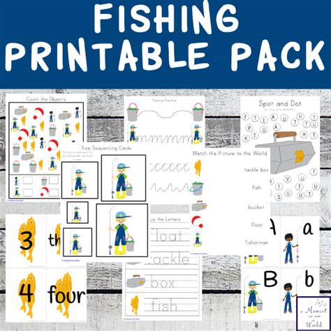 fishing printable pack simple living creative learning