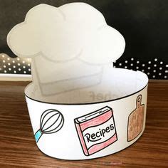 chef hat paper craft template  chef hats  kids paper chef hats