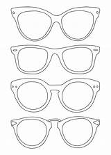 Sunglasses Coloring Printable Pages Kids Drawing Glasses Template Ray Wooden Print Board Templates Ban Bulletin óculos Oculos Sunglass Color Sun sketch template