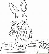 Rabbit Peter Coloring Tale Pages Angry Characters Printable Coloringpages101 Cartoon sketch template