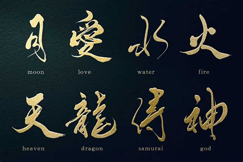 japanese kanji word tattoo symbols   santen design