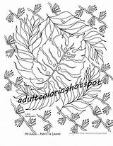 Kauai Foliage Pagine Fogliame Foglie Camice sketch template
