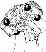 Car Flying Superman Coloring Pages Cars Coloringkidz Template Kids Lift sketch template