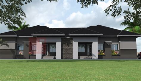 contemporary nigerian residential architecture  bedroom semi detached bungalow bungalow