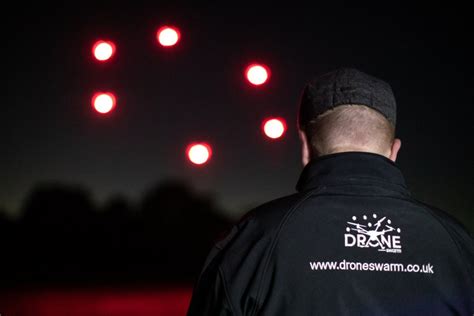 droneswarm led drone display swarming light shows