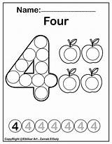 Kids Marker Apple Math Kindergarten sketch template
