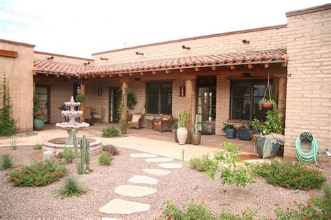 adobe style home  courtyard great inspiration