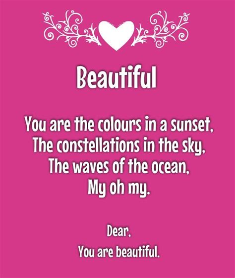 Youre So Beautiful Poems For Her Sweet Quotes Your Beautiful Poems