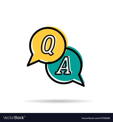 Line Icon Questions And Answers Royalty Free Vector Image