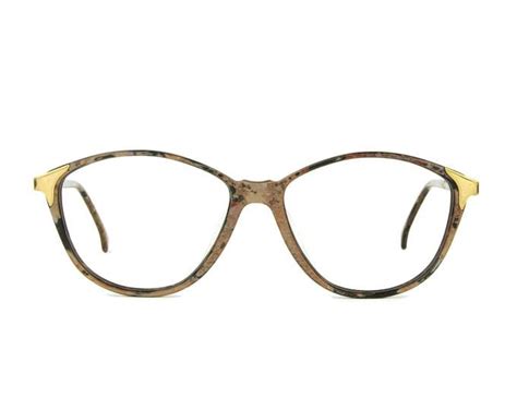 Jil Sander Vintage Glasses Women Brown Gold Vintage Frame Oldschool