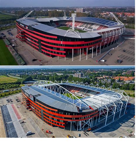 alkmaar  roof  afas stadion completed stadiumdbcom