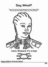 Mass Effect Coloring Activity Book Friends sketch template