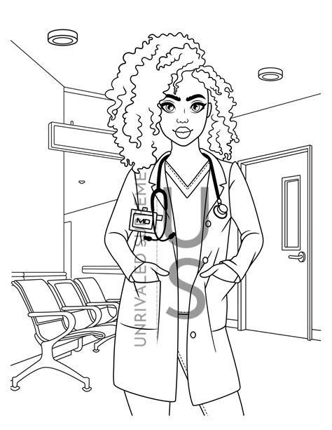 doctor coloring page career day activity girl power activity doctor
