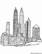 Lumpur Kuala Coloring Pages Kids sketch template