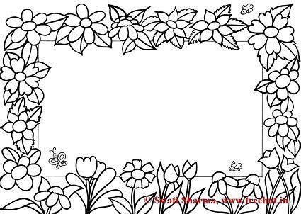 flowers picture frame coloring page  art therapy   coloring