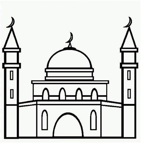 mewarnai gambar masjid moa gambar